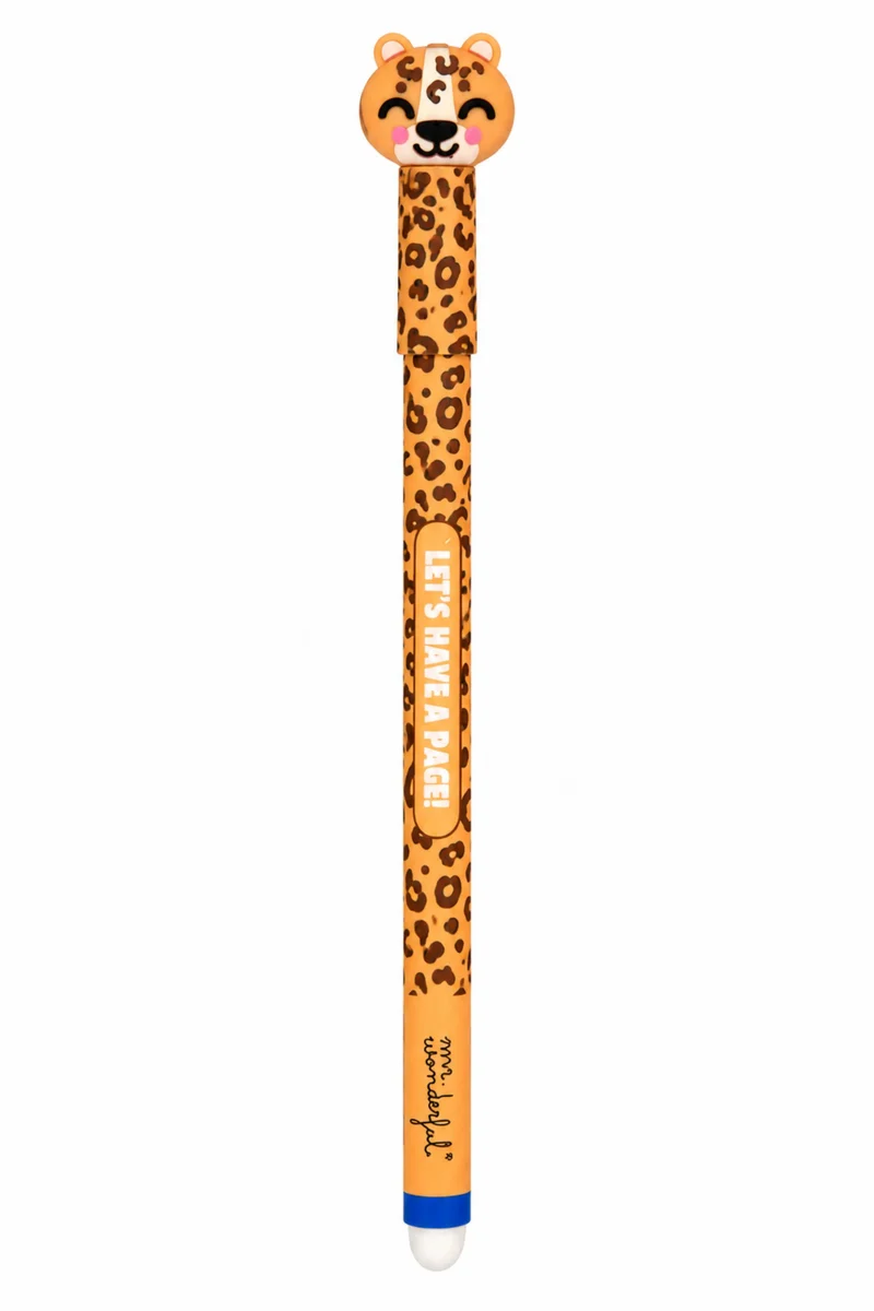 Penna Gel Cancellabile Leopardo Let's Have A Race