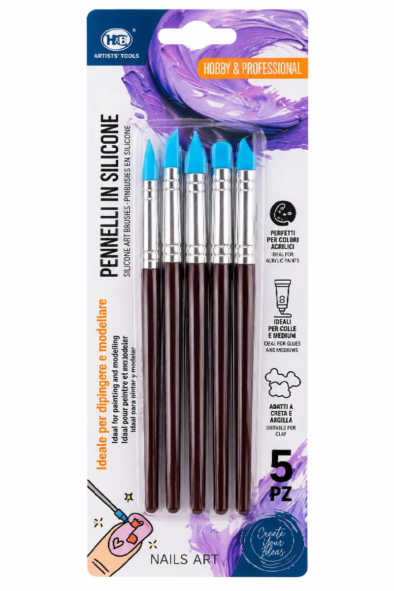 Set 5 Pennelli In Silicone