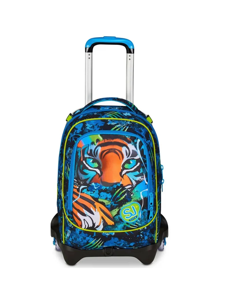 Trolley Scuola SJ Gang Jack 3WD+ Air Tiger – Zaino Bambino Tigre 3 Ruote Estensibile Con Manico Telescopico