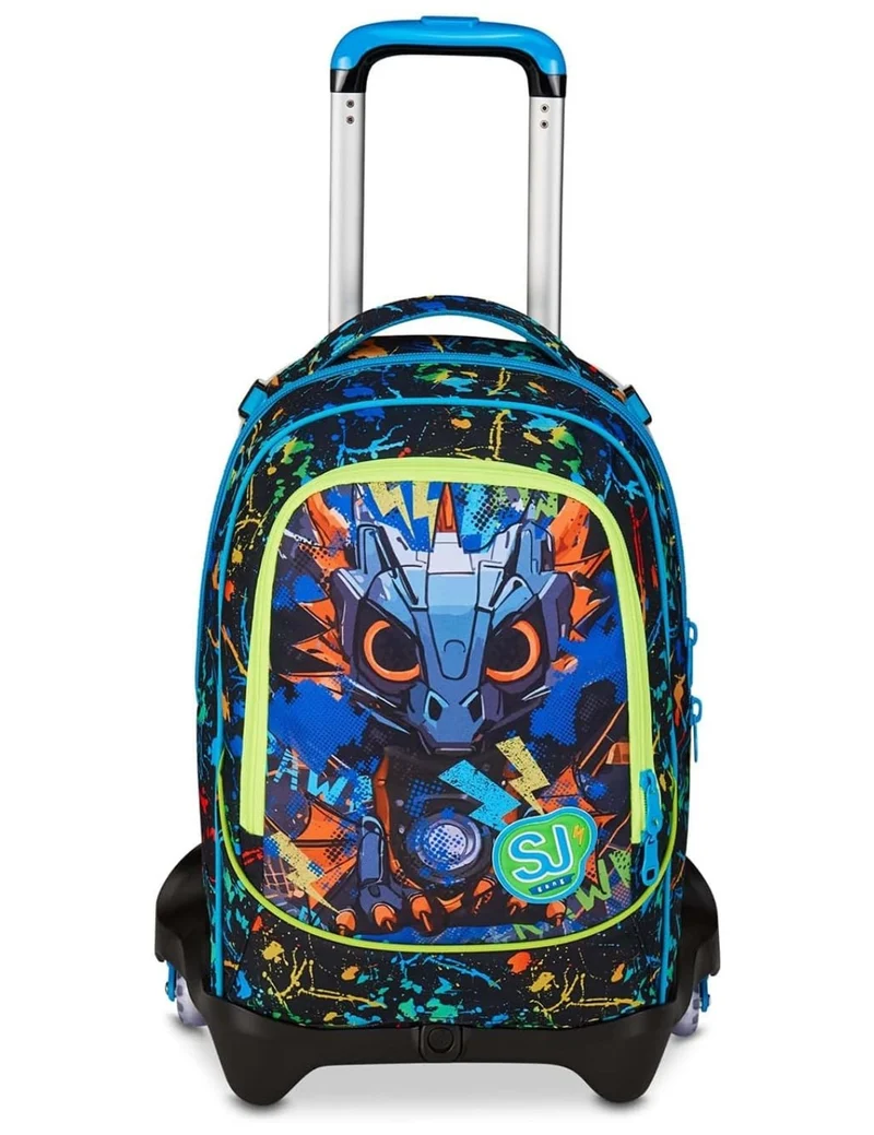 Trolley Scuola Sganciabile SJ Gang Jack-3WD+ Jam Gang Led Look Blu