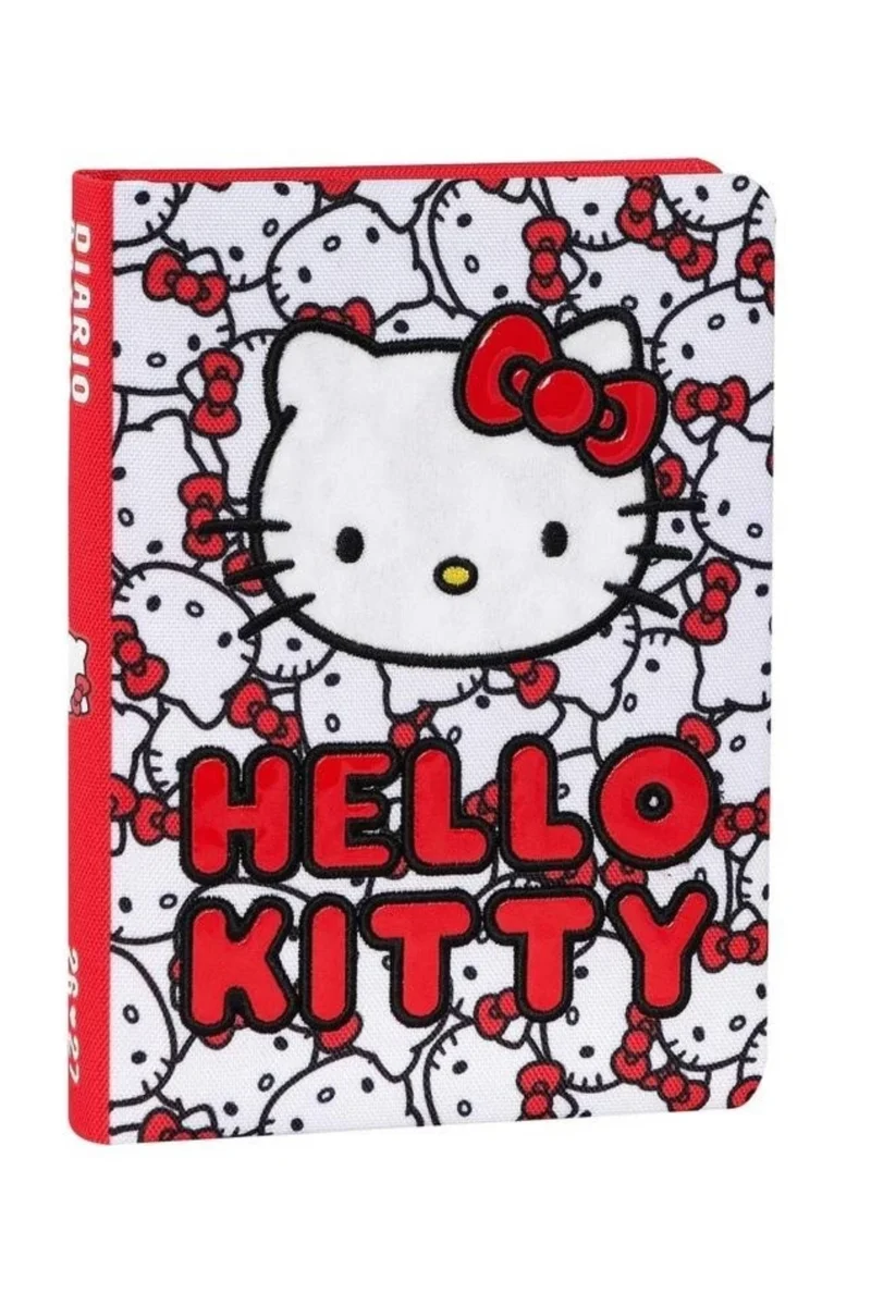 Diario Scuola 12 Mesi Datato 2026/2027 In Tessuto Hello Kitty