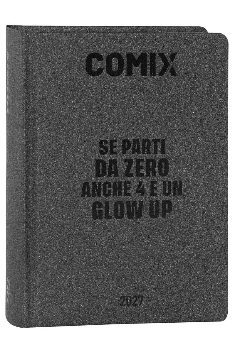 Diario Agenda 16 Mesi Datato 2026/2027 Comix Charcoal
