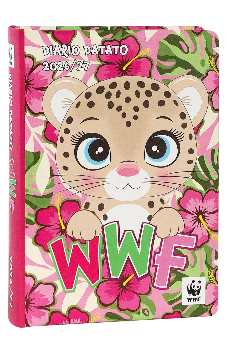 Diario Scuola 12 Mesi Datato 2026/2027 Ghepardo Illustrato WWF