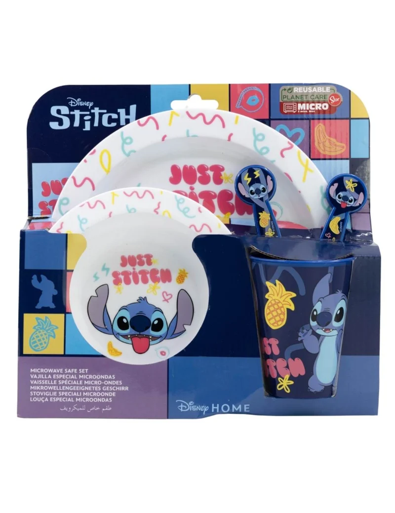 Set Pappa Per Bambini Disney Stitch 5pz