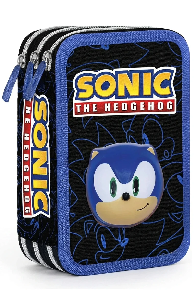 Astuccio Completo 3Zip Squishy Sonic