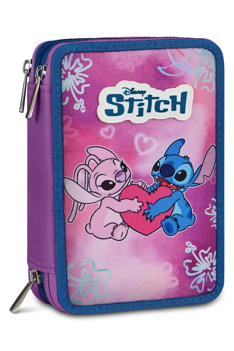 Astuccio Scuola 3 Zip Completo Seven Stitch & Angel