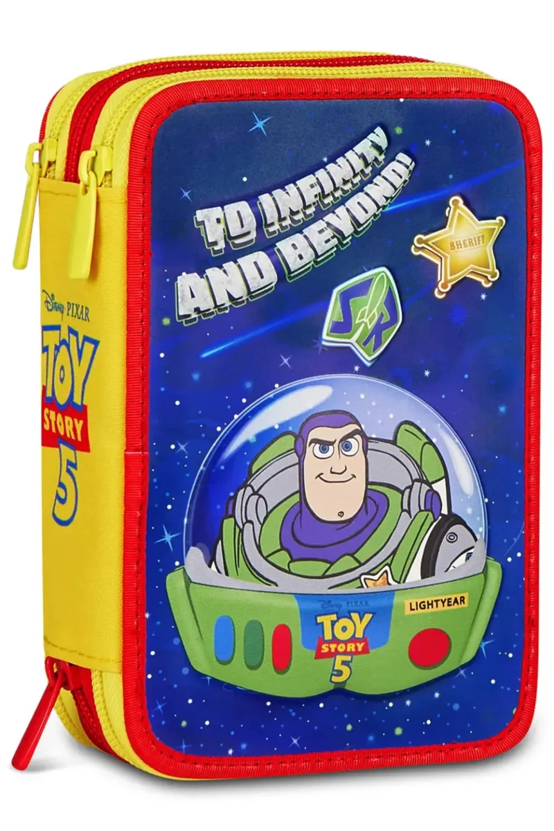 Astuccio Scuola 3 Zip Completo Seven Toy Story 5