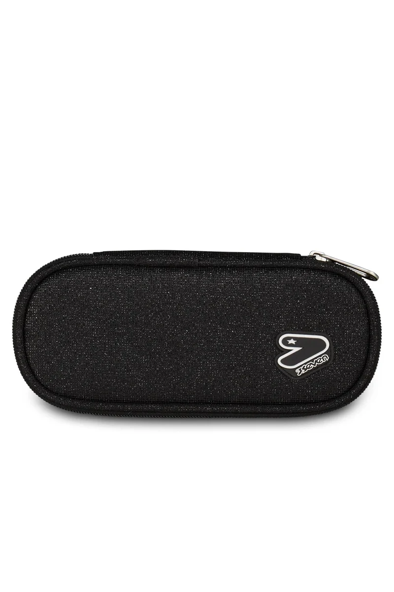 Astuccio Portapenne Ovale Seven Round Plus Tech Shiny Jet Black