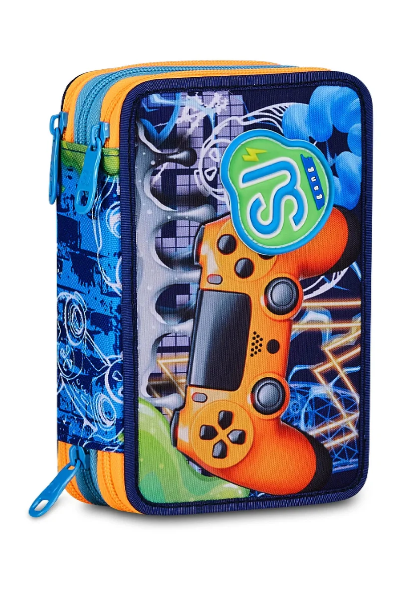 Astuccio Scuola 3 Zip SJ Gang Seven Joyful Pins Boy
