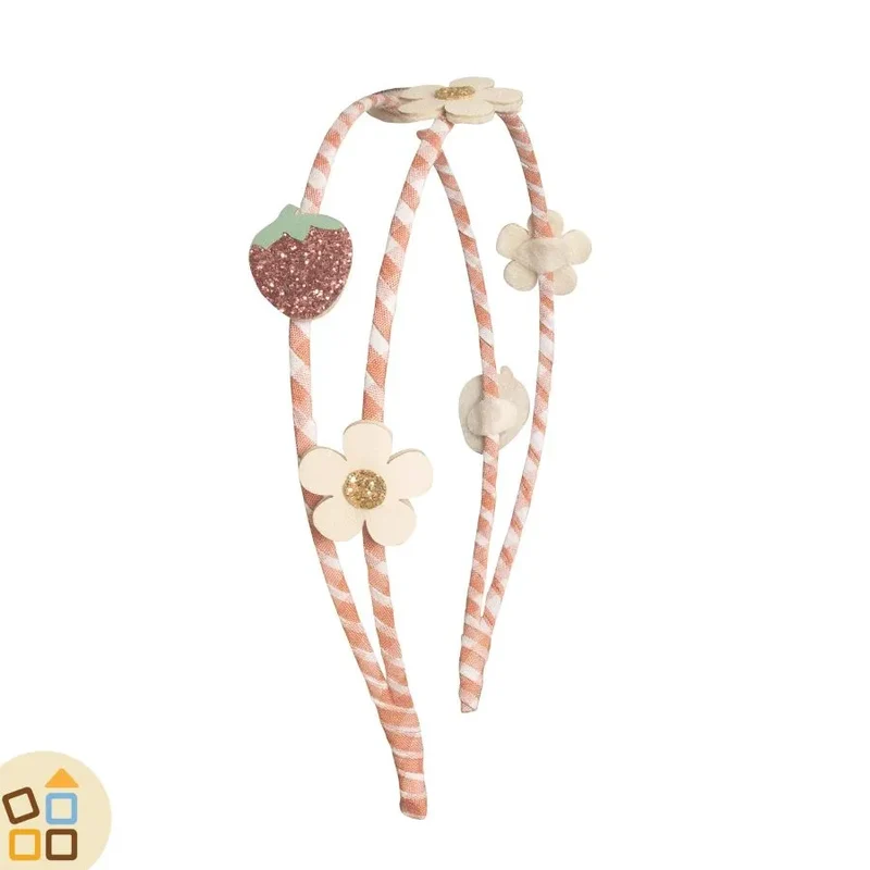 CERCHIETTO FRAGOLE E FIORI