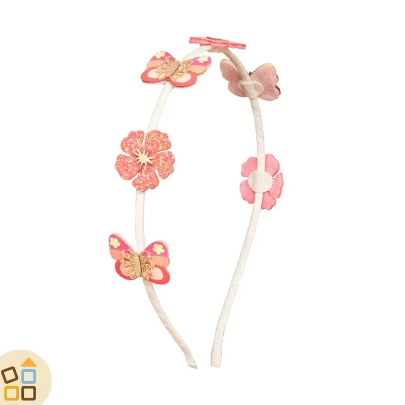 CERCHIETTO FIORI E FARFALLE