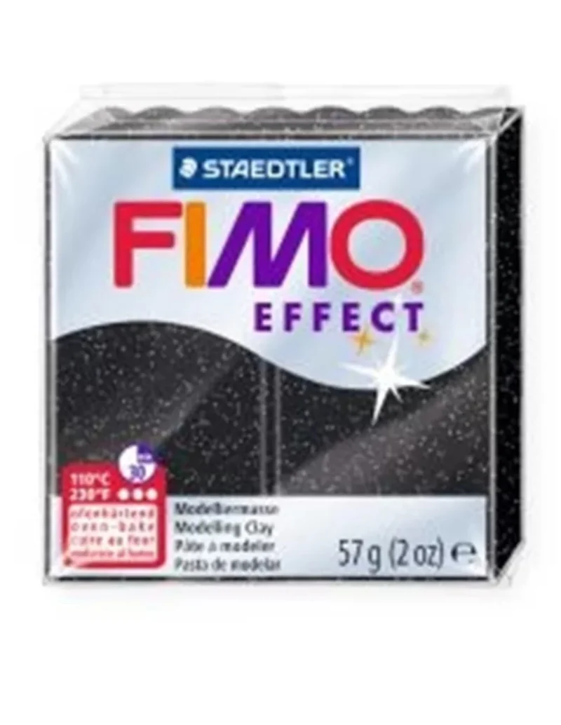 Panetto In Fimo Effetto Stellato Nero 56g