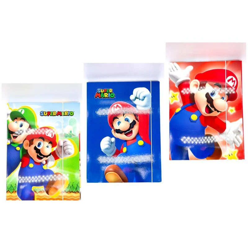Cartellina Con Elastico 3 Lembi 25x35 Super Mario Bros