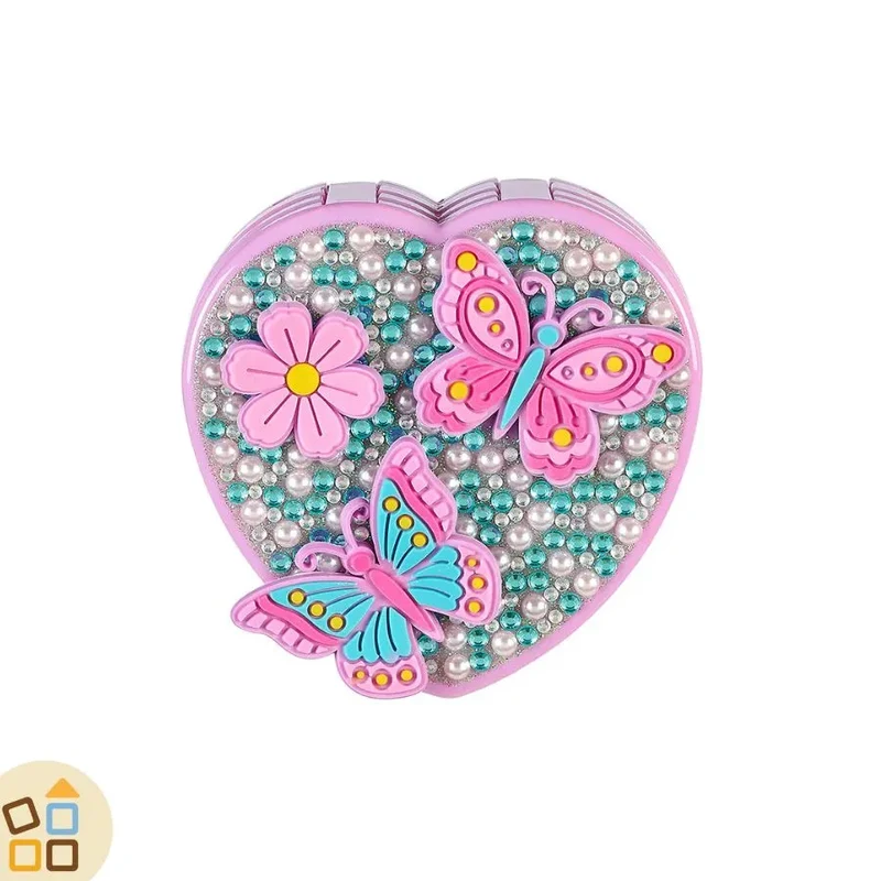 TROUSSE TRUCCHI, CUORE SCINTILLANTE FARFALLE