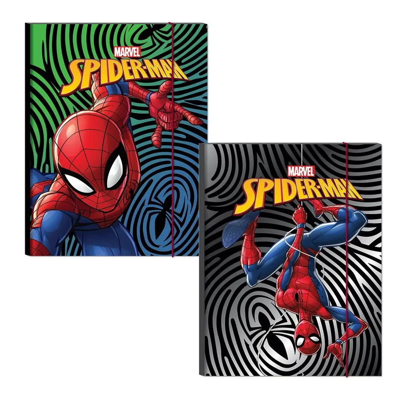 Spiderman Cartellina Con Elastico