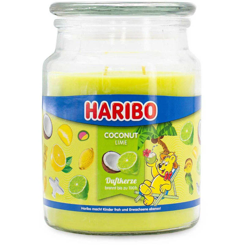 Candela Profumata In Vetro Haribo 510gr - Coconut Lime