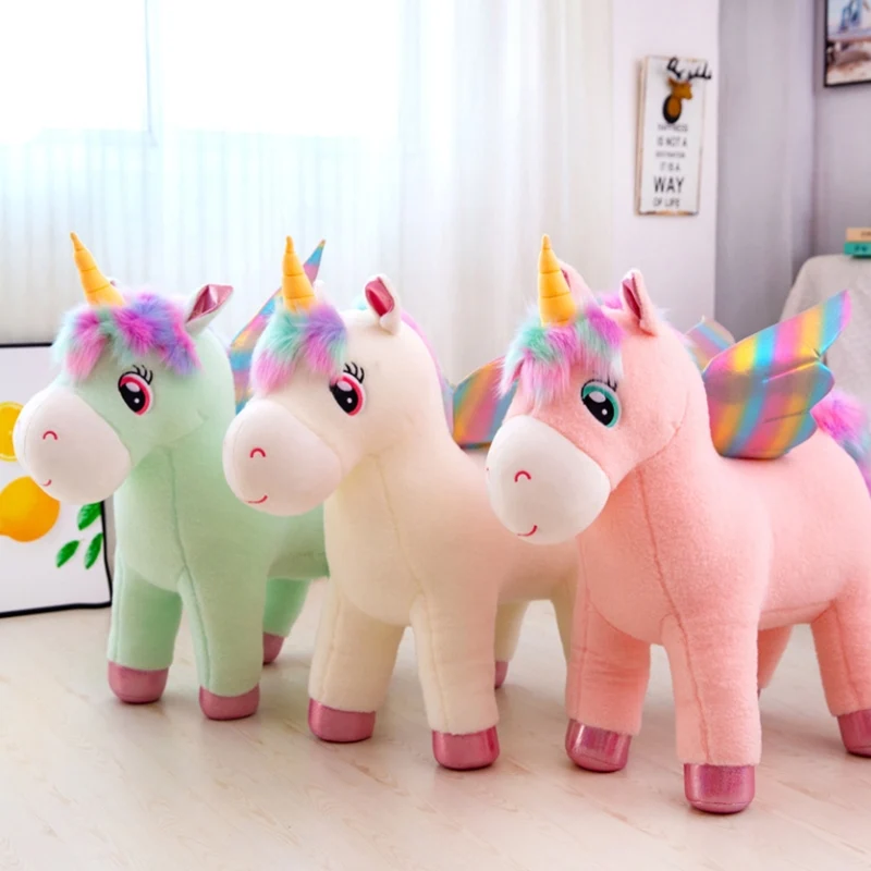 Peluche Unicorno Alato 43cm Assortito