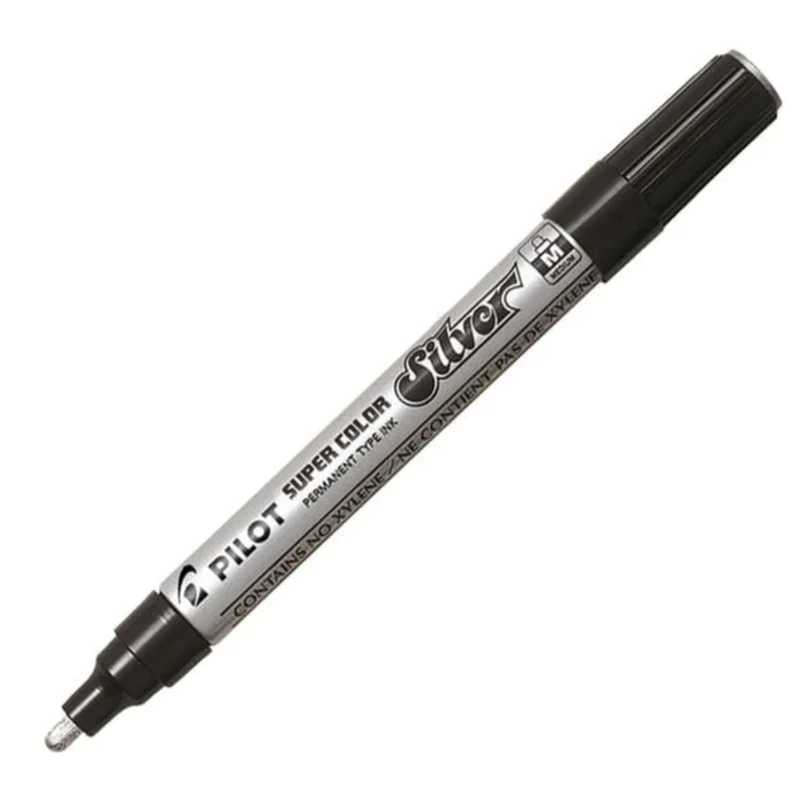Pilot Pennarello M Marker Super Color Punta Media Argento