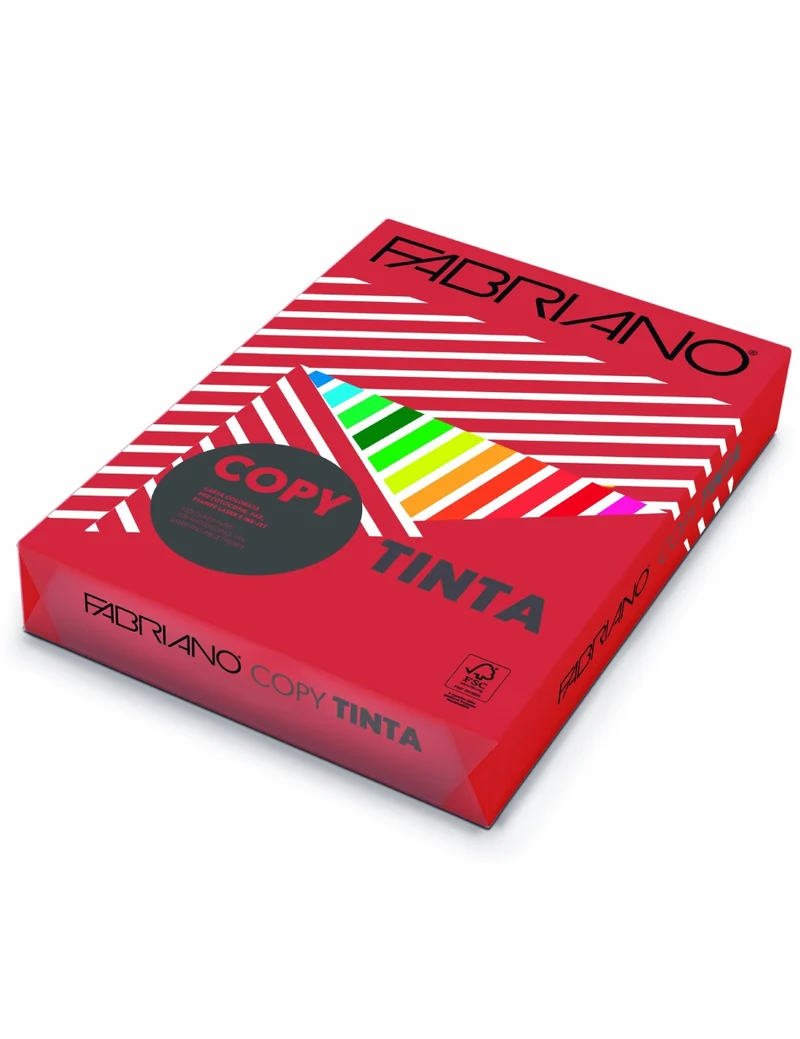 Risma Di Carta Colorata Fabriano Copytinta Rossa 160gr 250 Fogli
