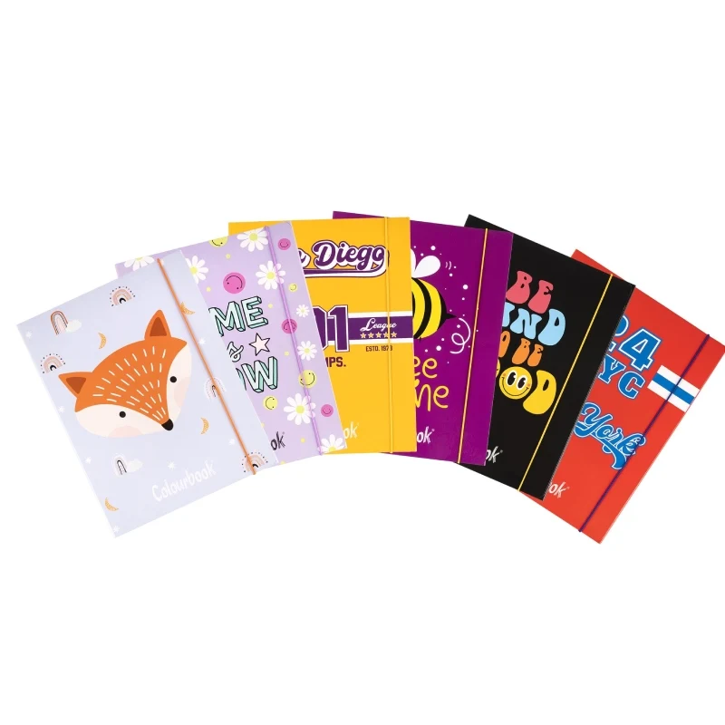 Colourbook Cartella Elastico 3 Lembi Acidaicy Fantasie Assortite