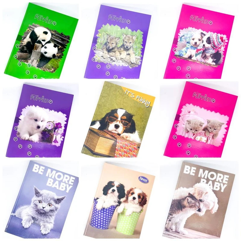 Maxi Quaderno A4 Cartonato Fantasie Di Cuccioli 80g
