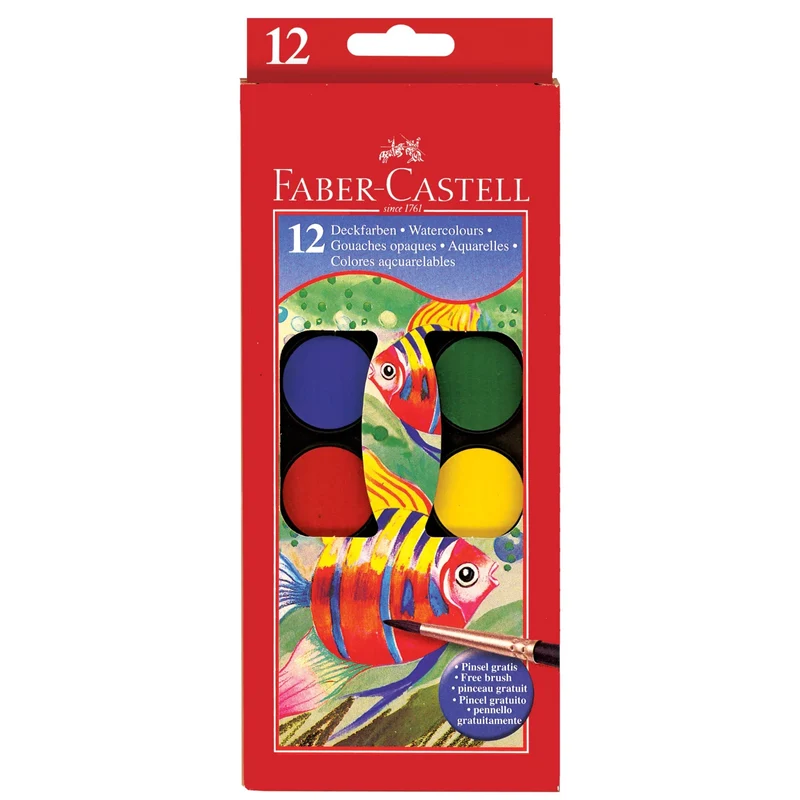 Faber-Castell Watercolours Acquerelli 12 Colori