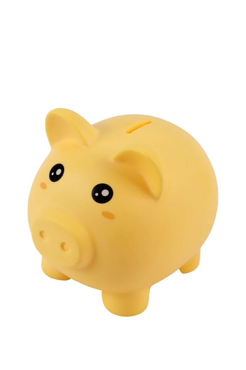 Salvadanaio In Plastica Yellow Piggy