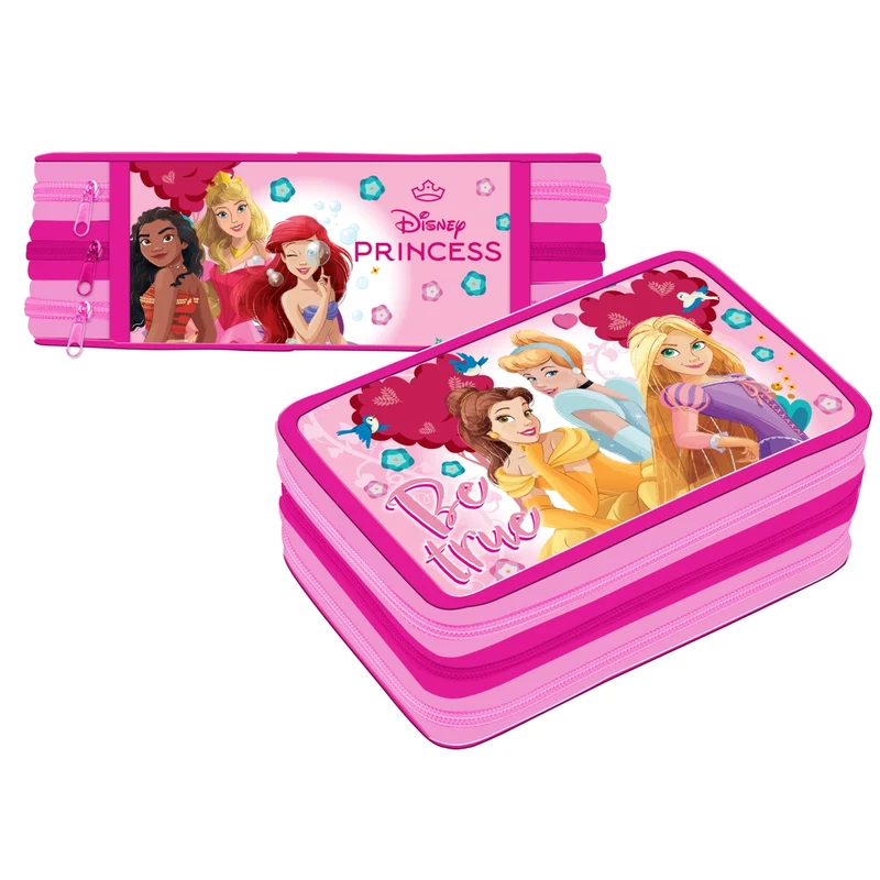 Astuccio Completo 3 Zip Disney Principesse Premium