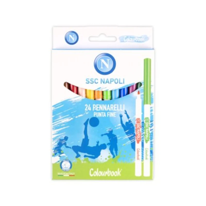 Colourbook Pennarelli Lavabili SSC Napoli 24pz