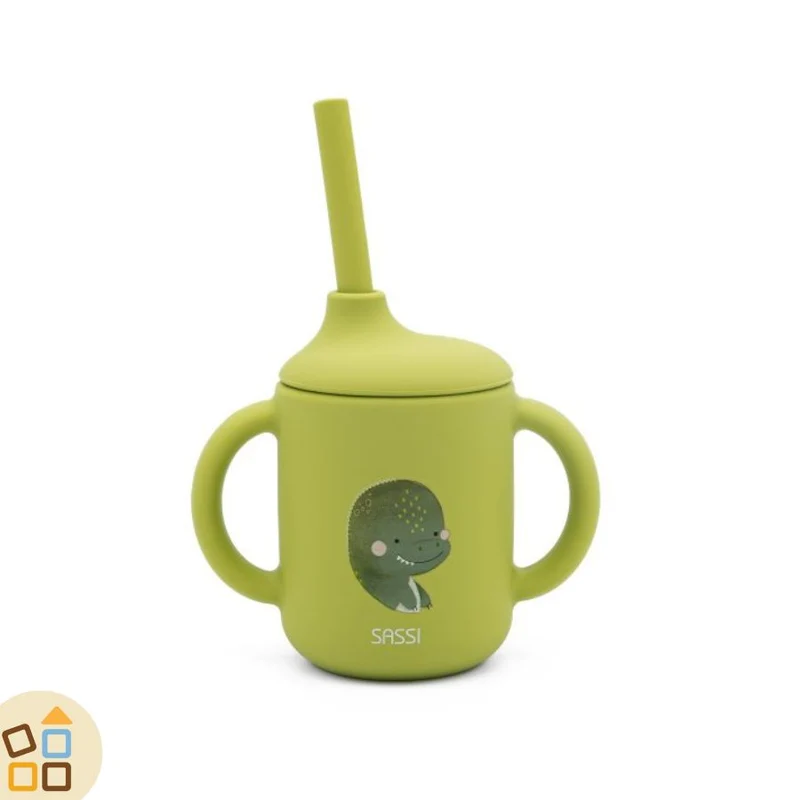 BICCHIERE CON CANNUCCIA DINOSAURO