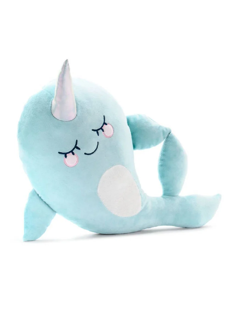 Cuscino Peluche Narvalo Unicorno Del Mare 51cm