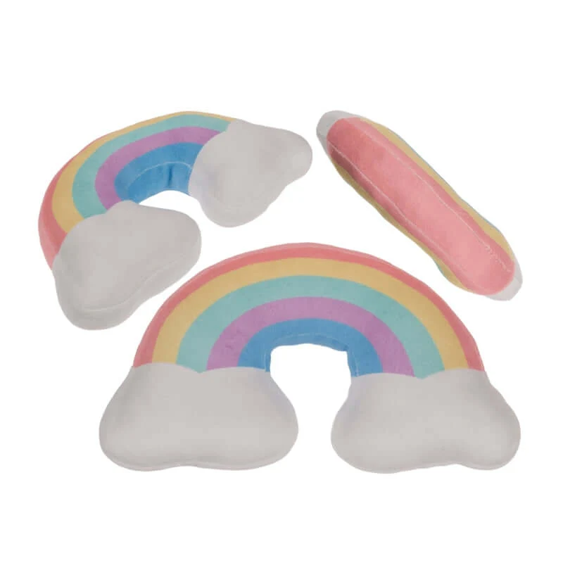 Cuscino Da Viaggio Super Soft Arcobaleno 28x16cm