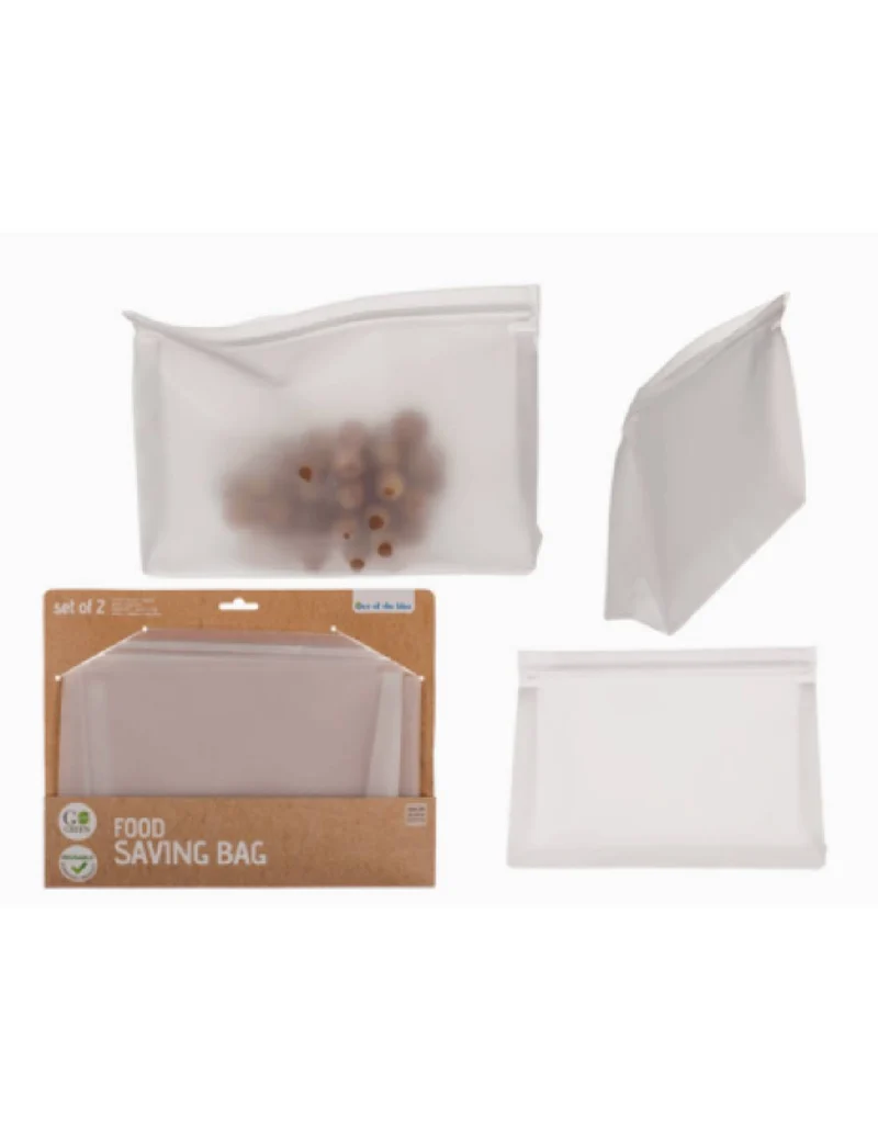 Sacchetti Per Alimenti Riutilizzabili 28x20cm 2pz
