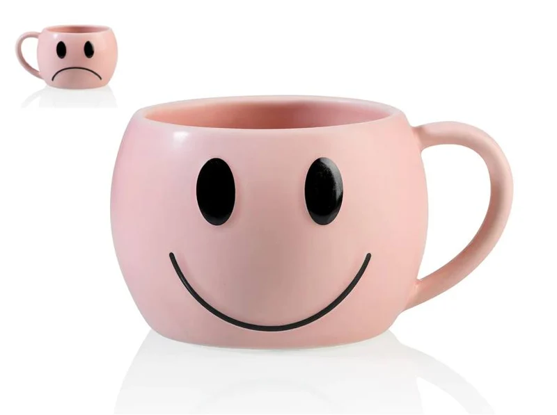 Tazza In Ceramica Double Face Triste E Felice