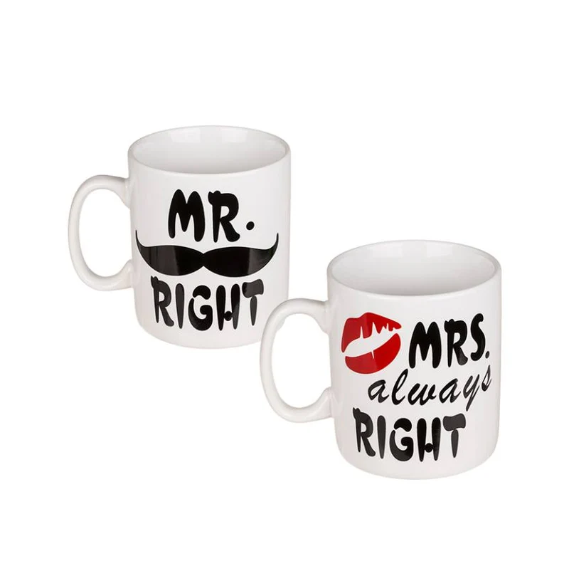 Tazza In Ceramica Mr E Mrs Assortito