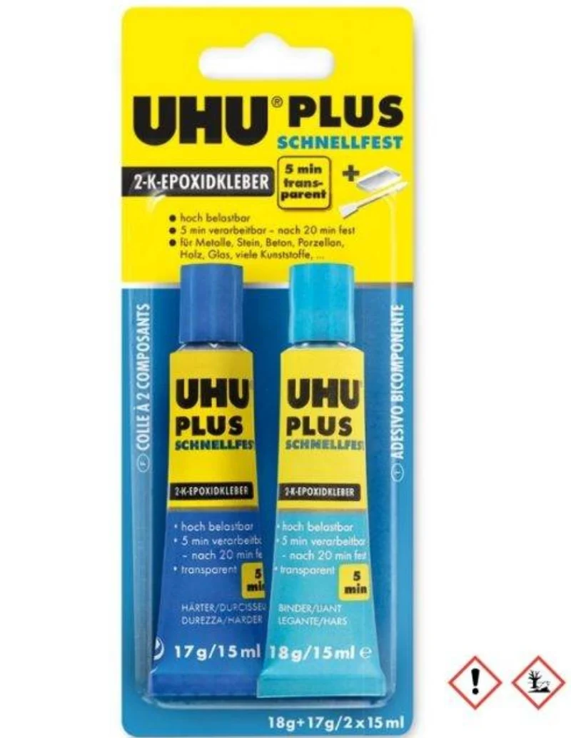 Colla Uhu Plus Epossidica Bicomponente