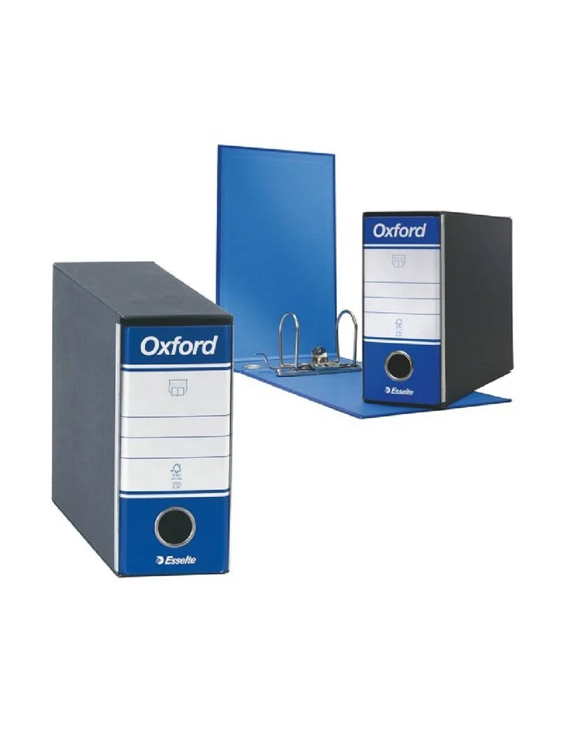 Raccoglitore Ad Anelli Esselte G81 Oxford Dorso 8cm Blu