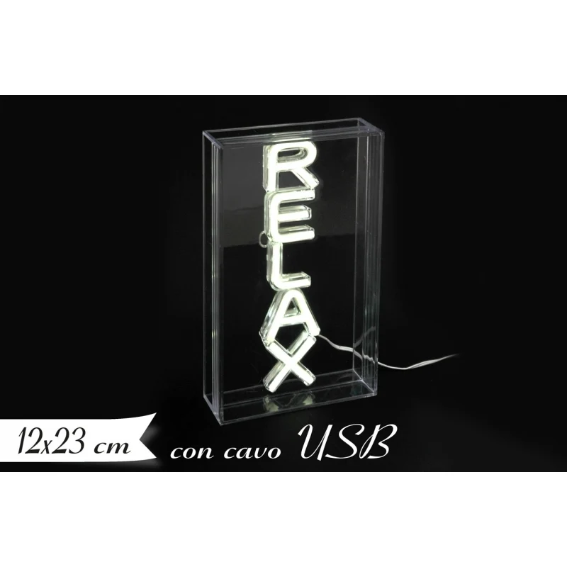 Lampada Led Neon Scritta Relax