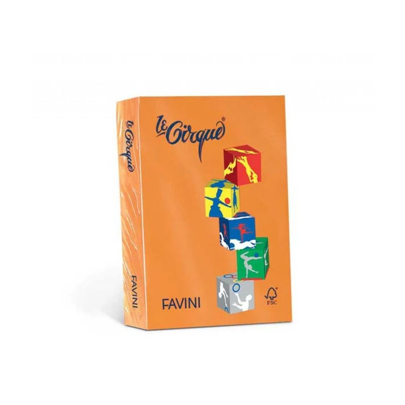 Risma Di Carta Colorata A4 Le Cirque Arancione 160g 250 Fogli
