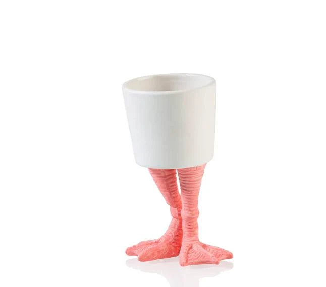 Portapenne In Ceramica Vaso Zampe Fenicottero M