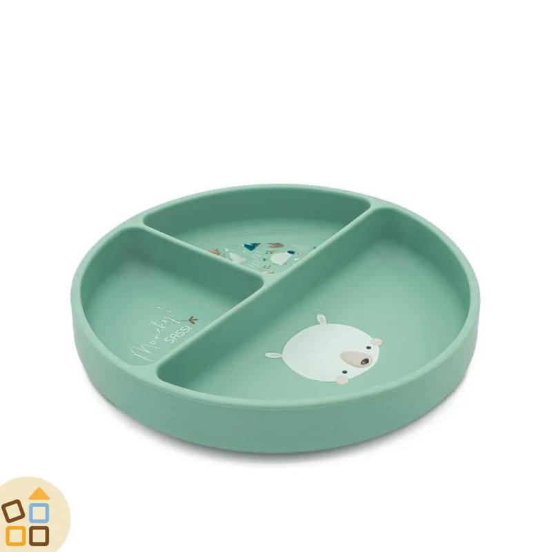 PIATTO IN SILICONE CON VENTOSA, ORSO