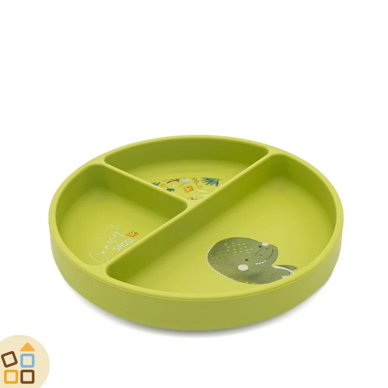 PIATTO IN SILICONE CON VENTOSA, DINOSAURO