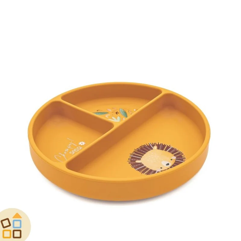 PIATTO IN SILICONE CON VENTOSA, LEONE