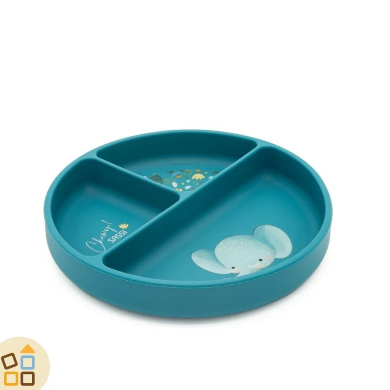 PIATTO IN SILICONE CON VENTOSA, ELEFANTE