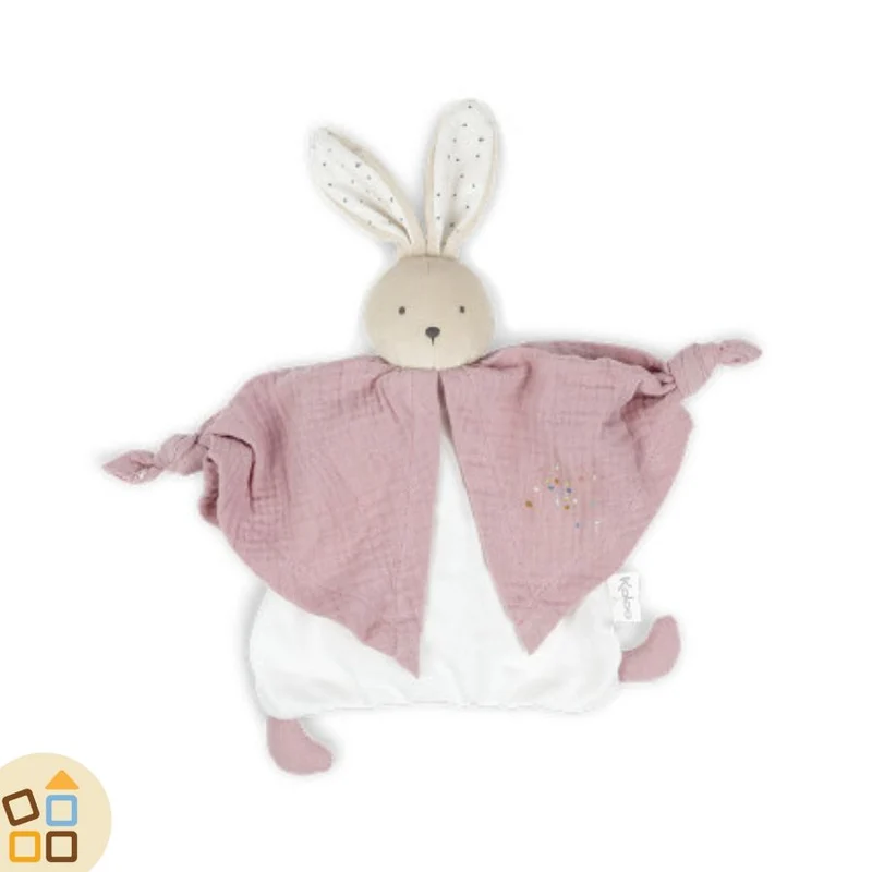 DOUDOU CONIGLIO ROSA cotone bio
