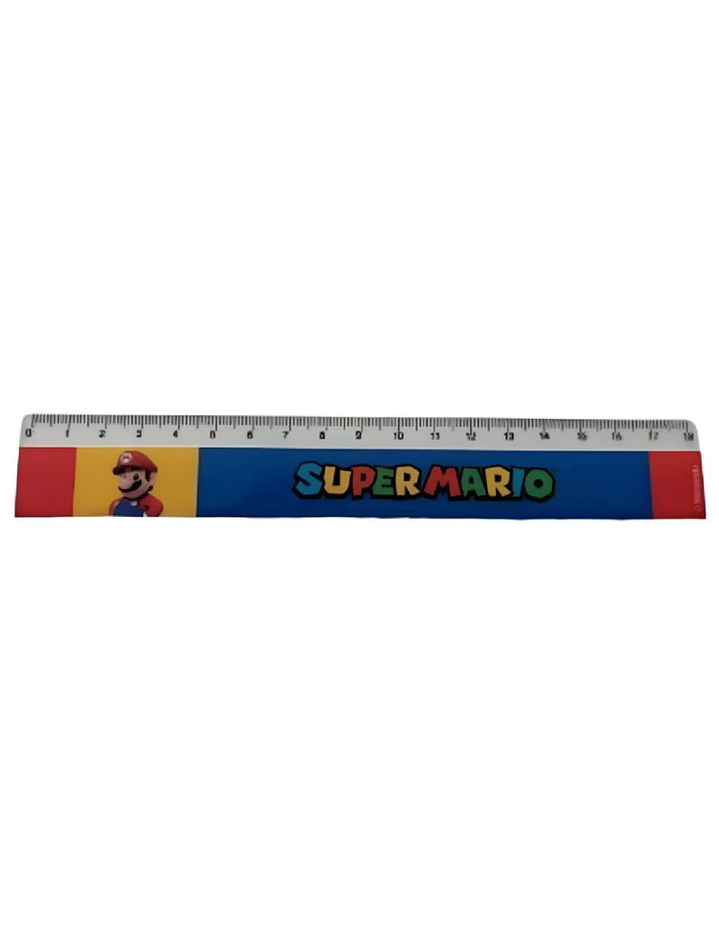 Righello In Plastica Super Mario 18cm
