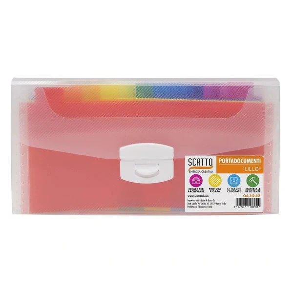 Cartellina A Soffietto 13 Scomparti Portadocumenti In PPL 26x13