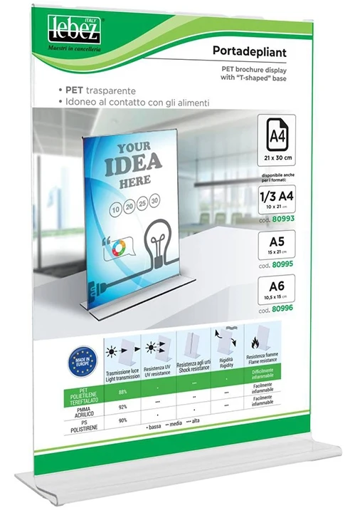 Portadepliant Con Base A T Formato A4