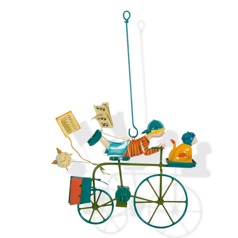 MOBILE IN METALLO VELOCIPEDE, GATTO
