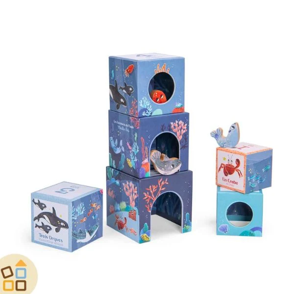 CUBI IMBILABILI CON ANIMALI IN LEGNO, AVVENTURE DI PAULIE